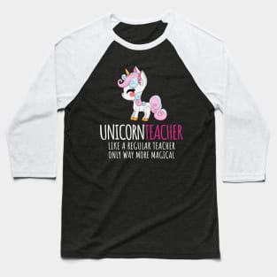 'Unicorn Teacher' Cute Teacher Magical Baseball T-Shirt